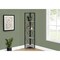 Monarch Specialties Bookshelf, Bookcase, Etagere, Corner, 4 Tier, 60"H, Office, Bedroom, Metal, Laminate, Grey, Black I 3647 - alternate 4